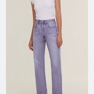 90s pinch waist unworn lavender purple agolde jeans